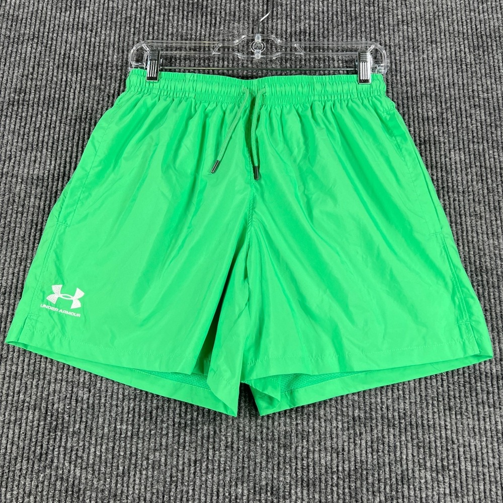 Under Armour Essential Volley‎ Shorts Mens Medium Green Workout Active Gym New